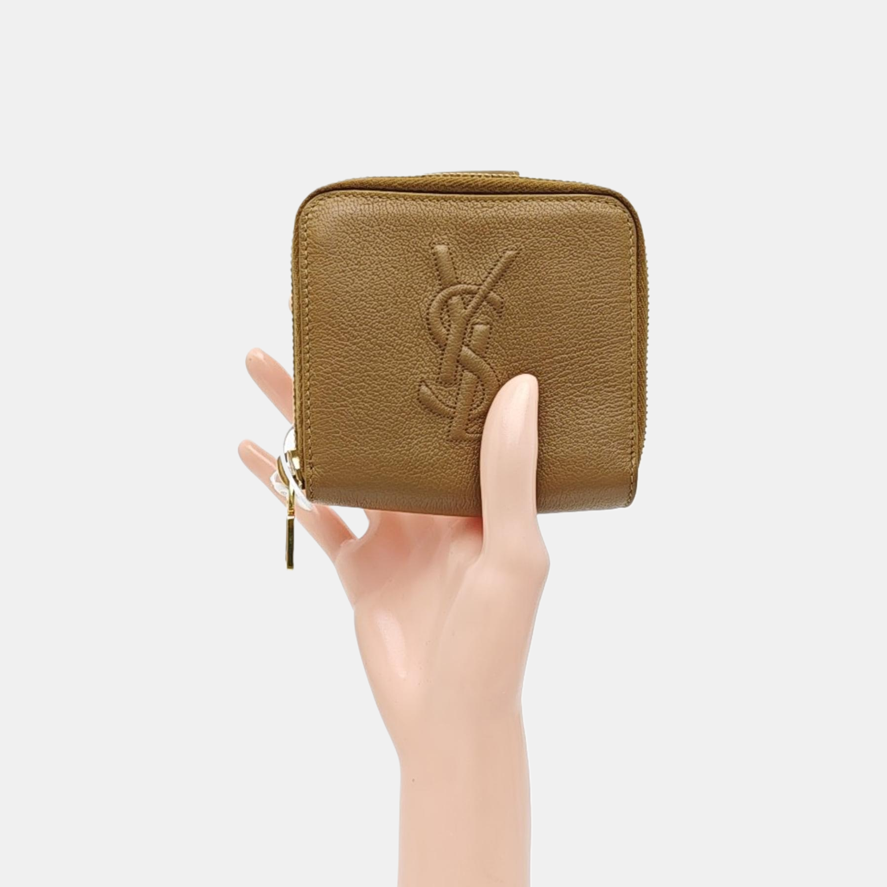 Quilted Calfskin Wallet Brown