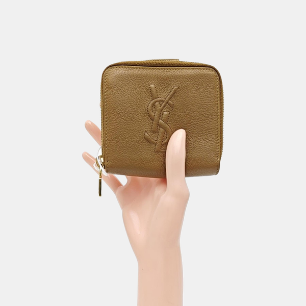 Quilted Calfskin Wallet Brown