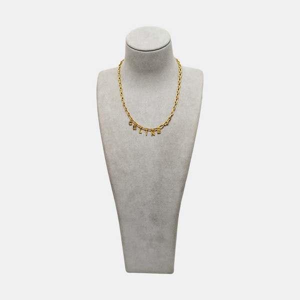 Collar de metal dorado