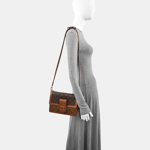 DAUPHINE MM Monogram Coated Canvas Brown