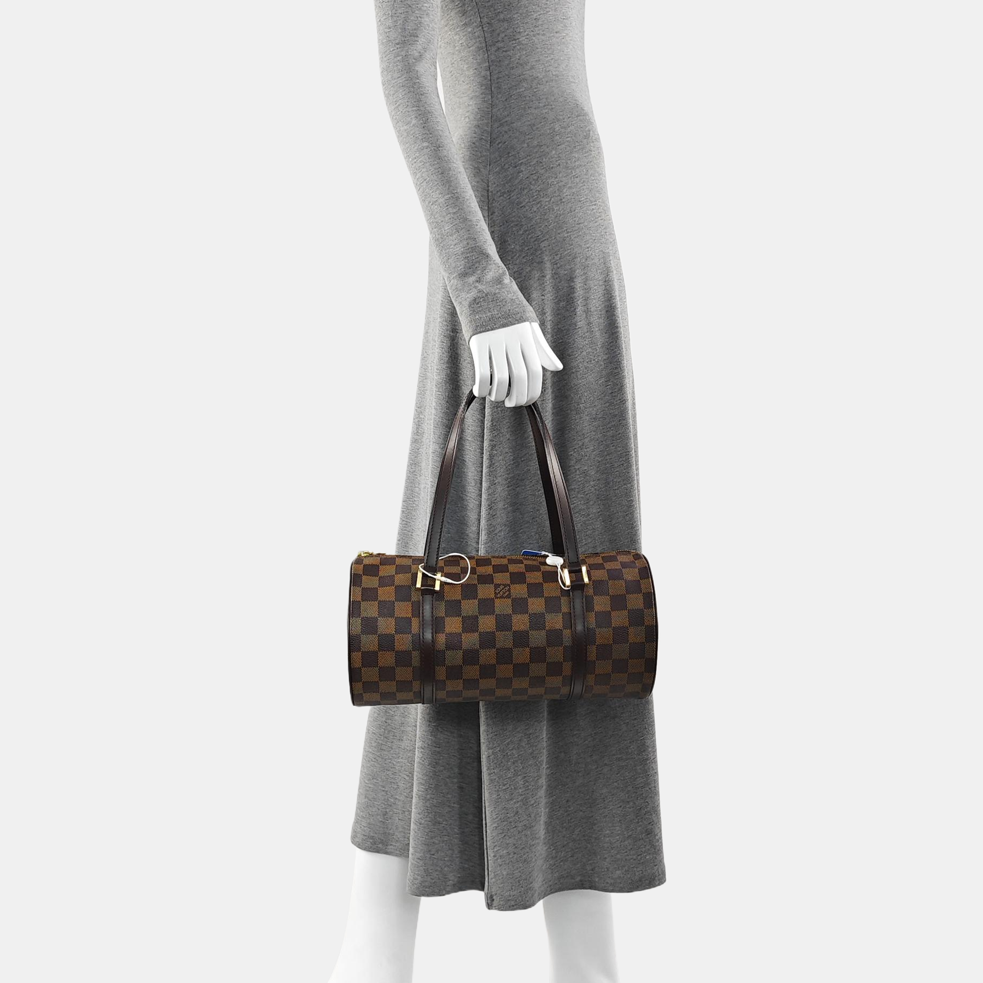 PAPILLON 30 Damier Ebene Coated Canvas Brown