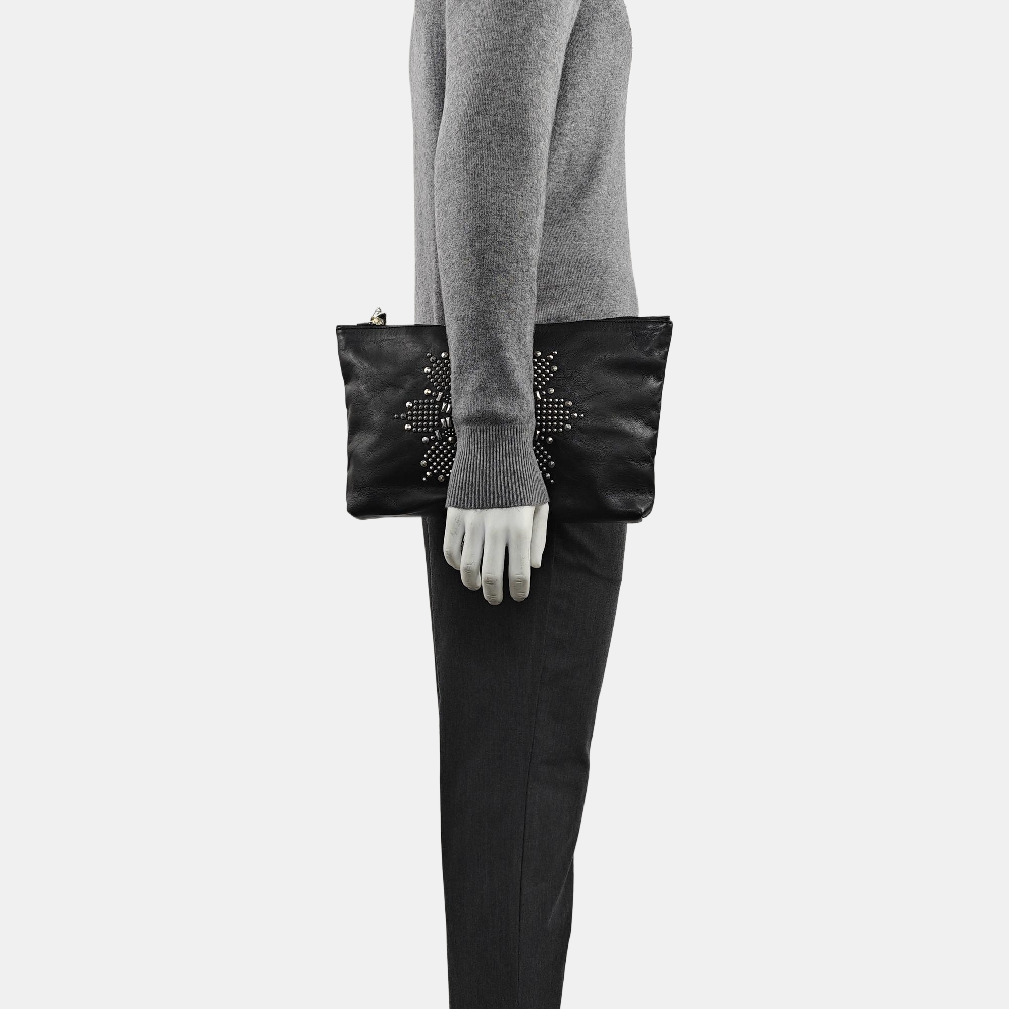 Calfskin Clutch Black