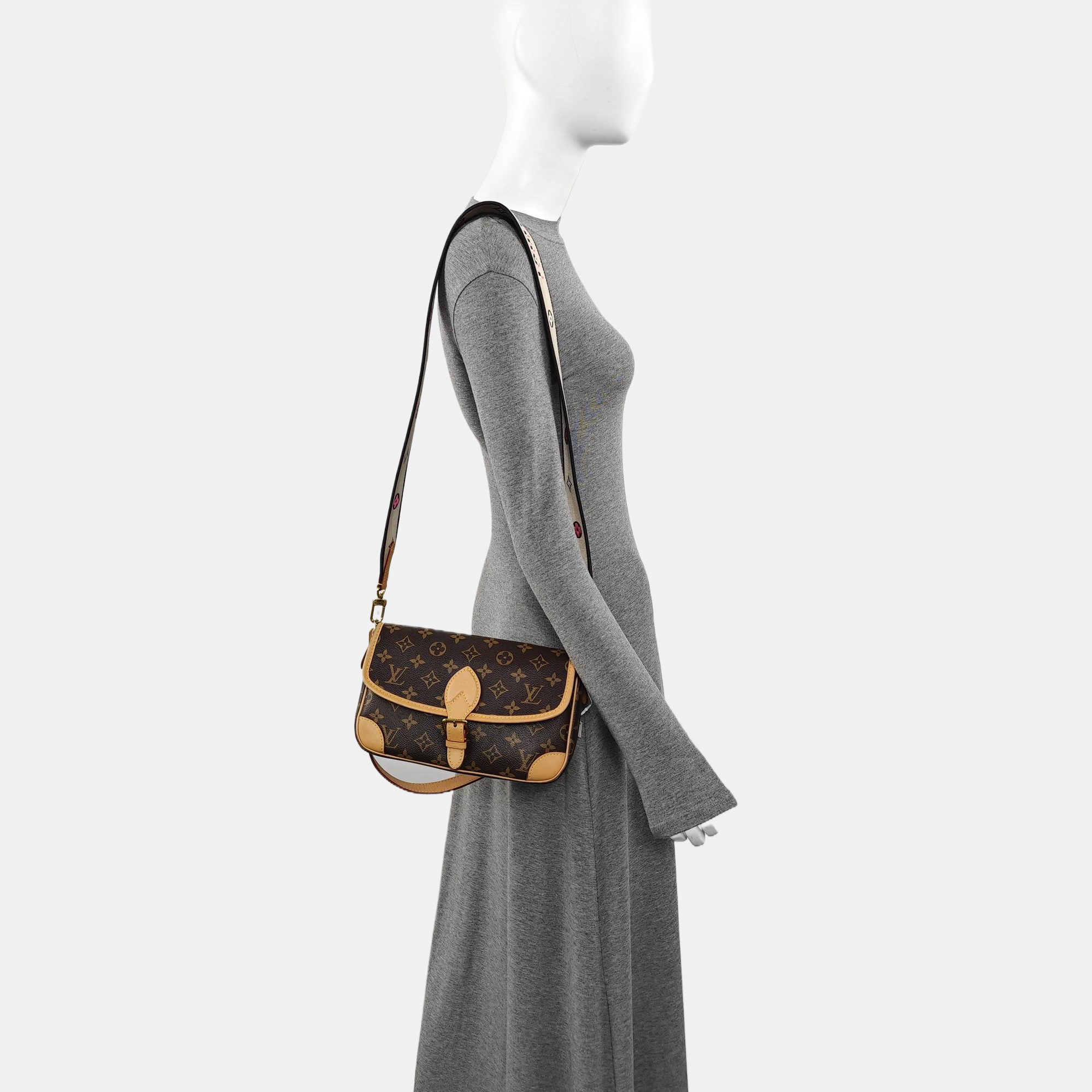 DIANE Monogram Coated Canvas Brown