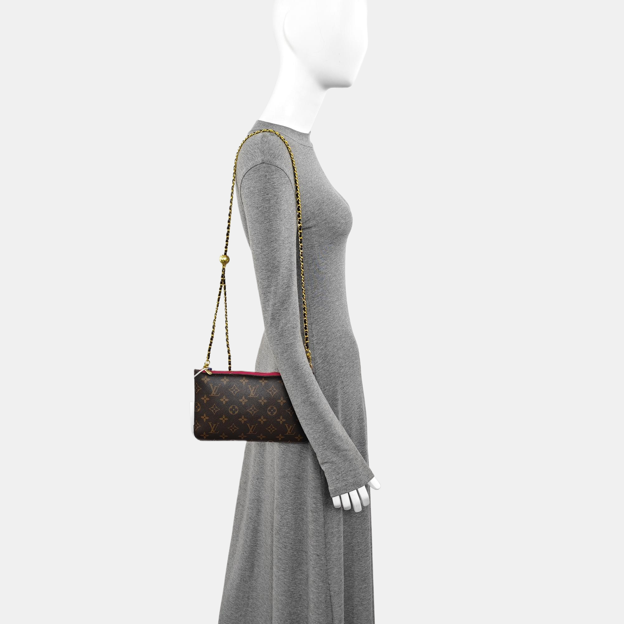 NEVERFULL PM Monogram Coated Canvas Brown