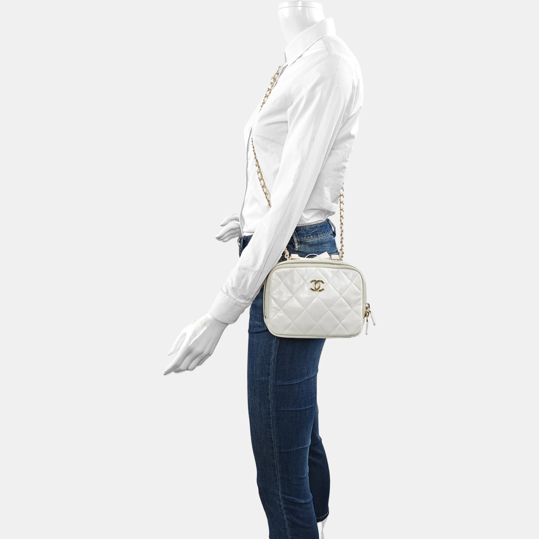 Quilted Lambskin White