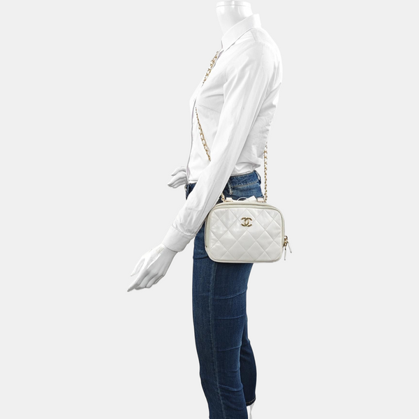 Quilted Lambskin White
