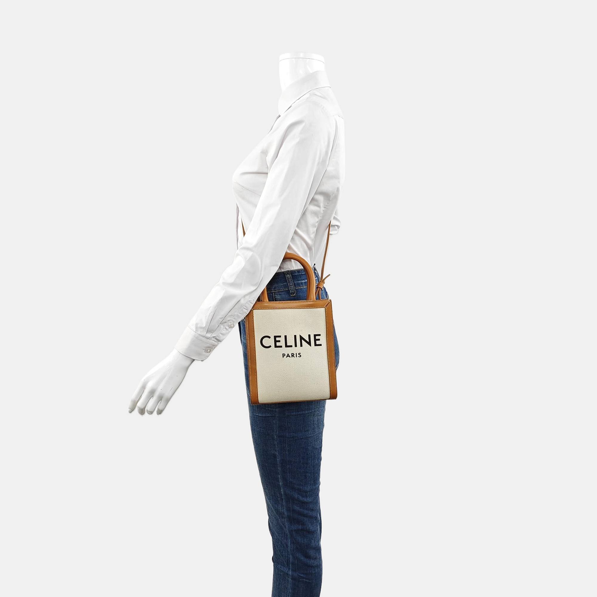 CABAS CELINE Mini Canvas White