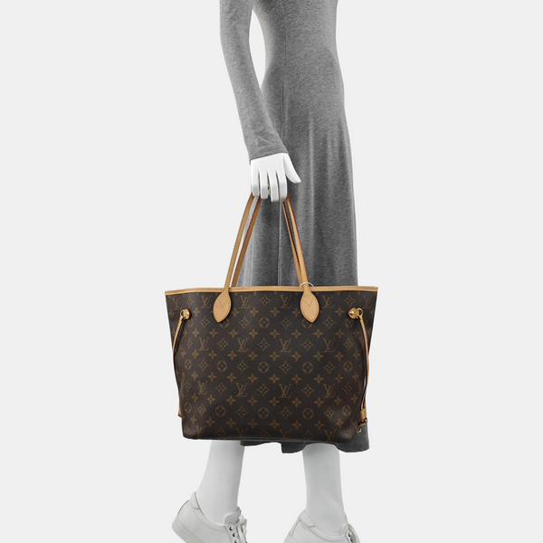 NEVERFULL MM Monogram Coated Canvas Brown