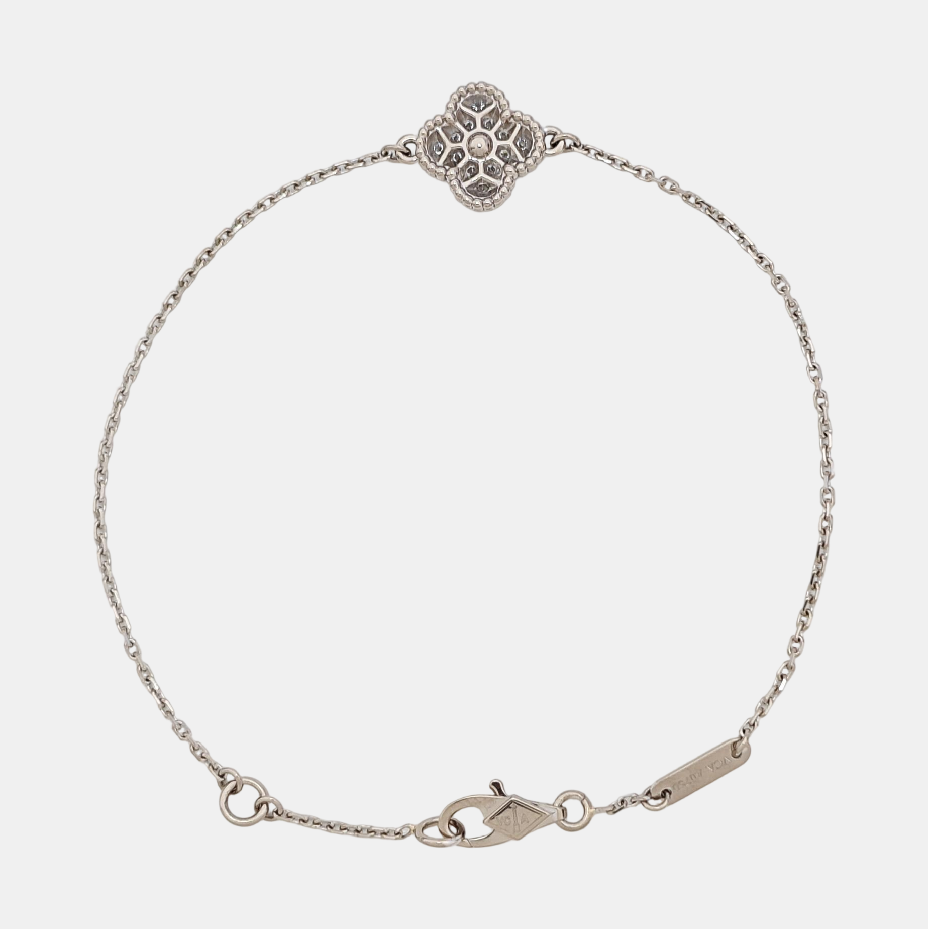 Sweet Alhambra 18k White Gold Silver Bracelet