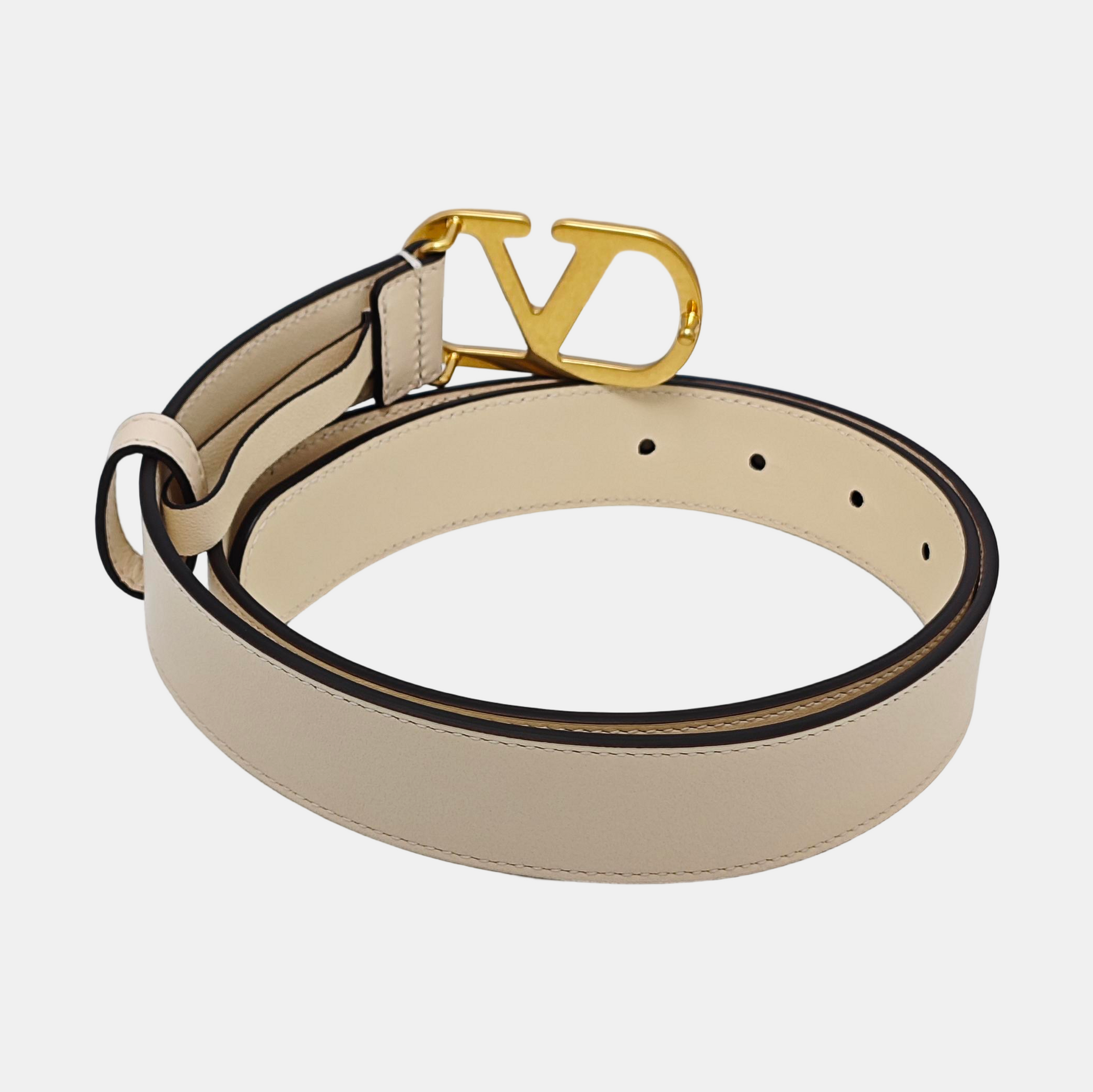 Leather Belt White
