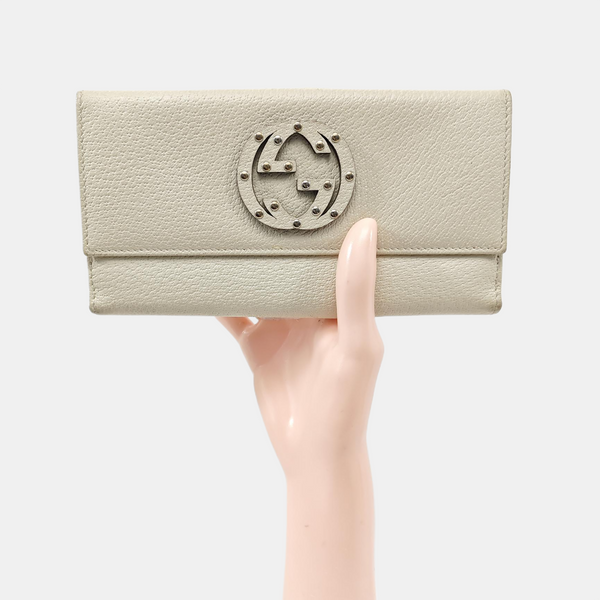 Blondie Calfskin White Wallet