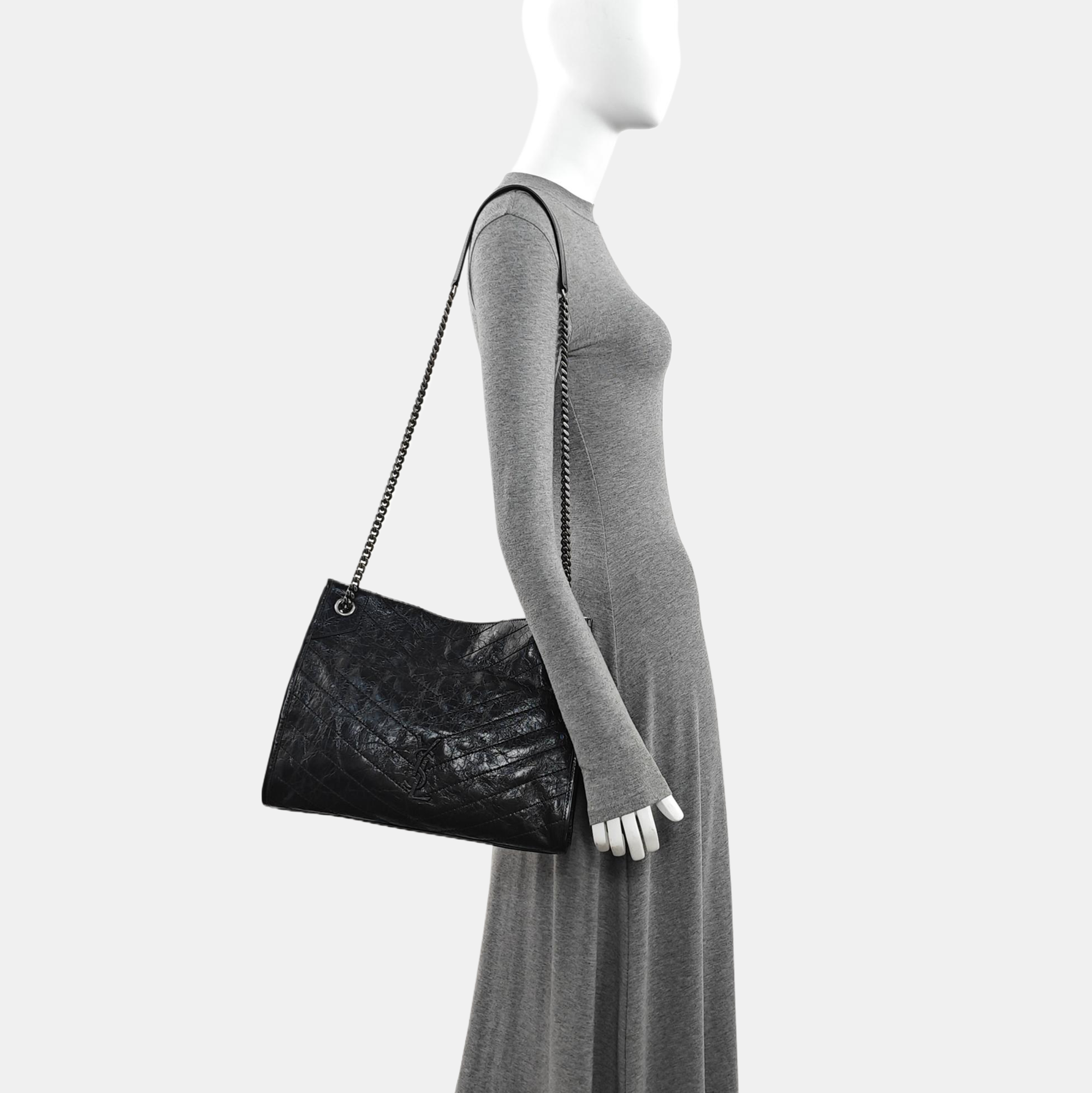 NIKI Medium Quilted Calfskin Black