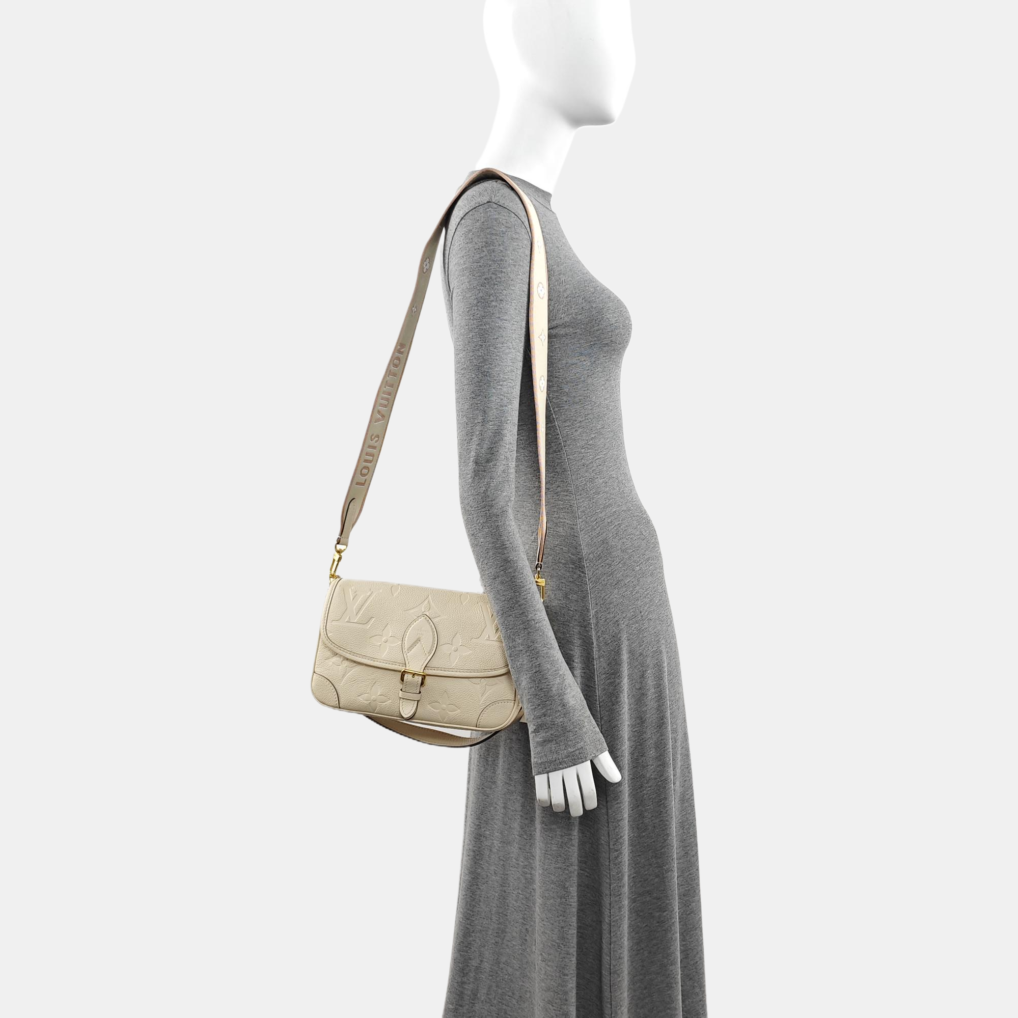 DIANE Monogram Calfskin Beige