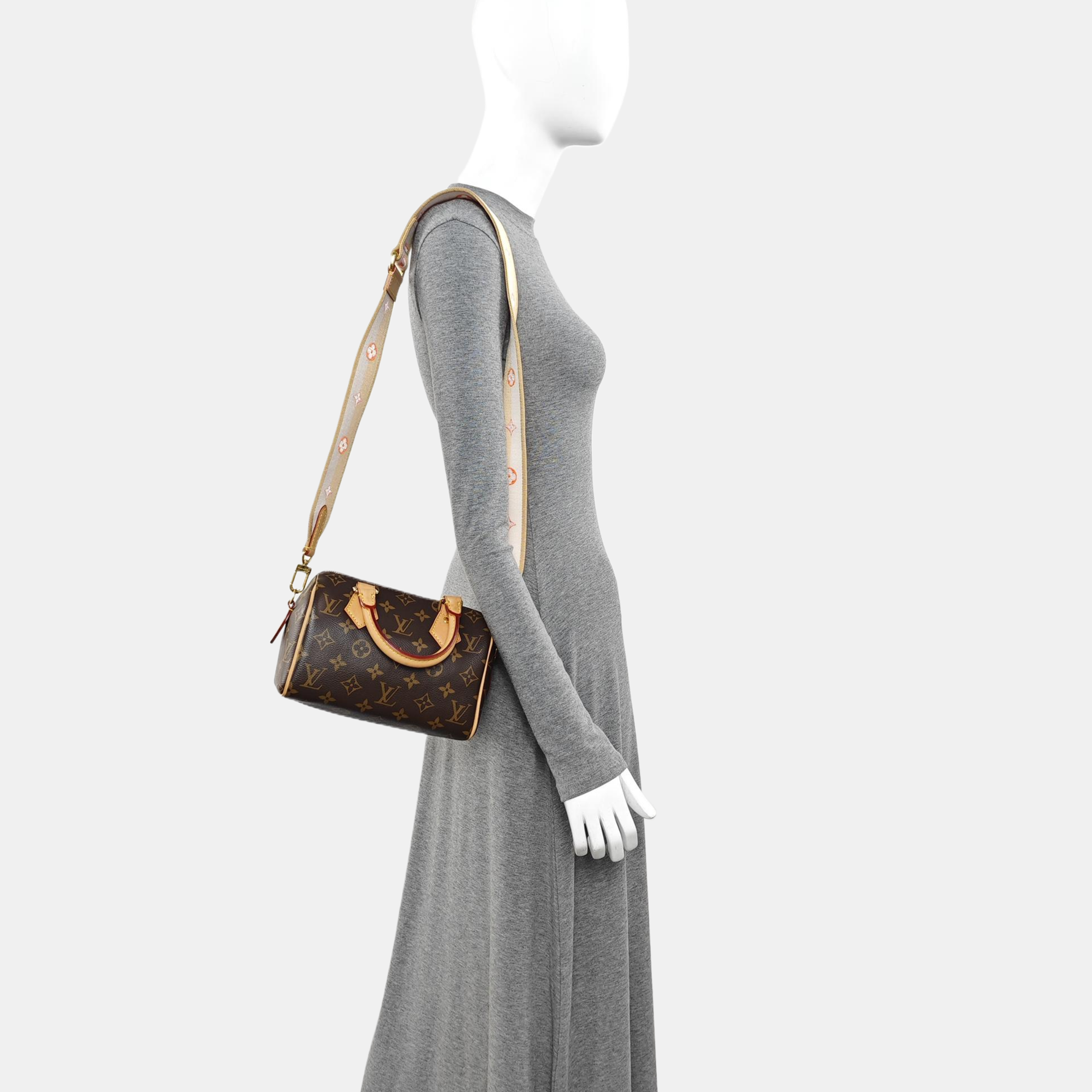 SPEEDY 20 Monogram Coated Canvas Brown