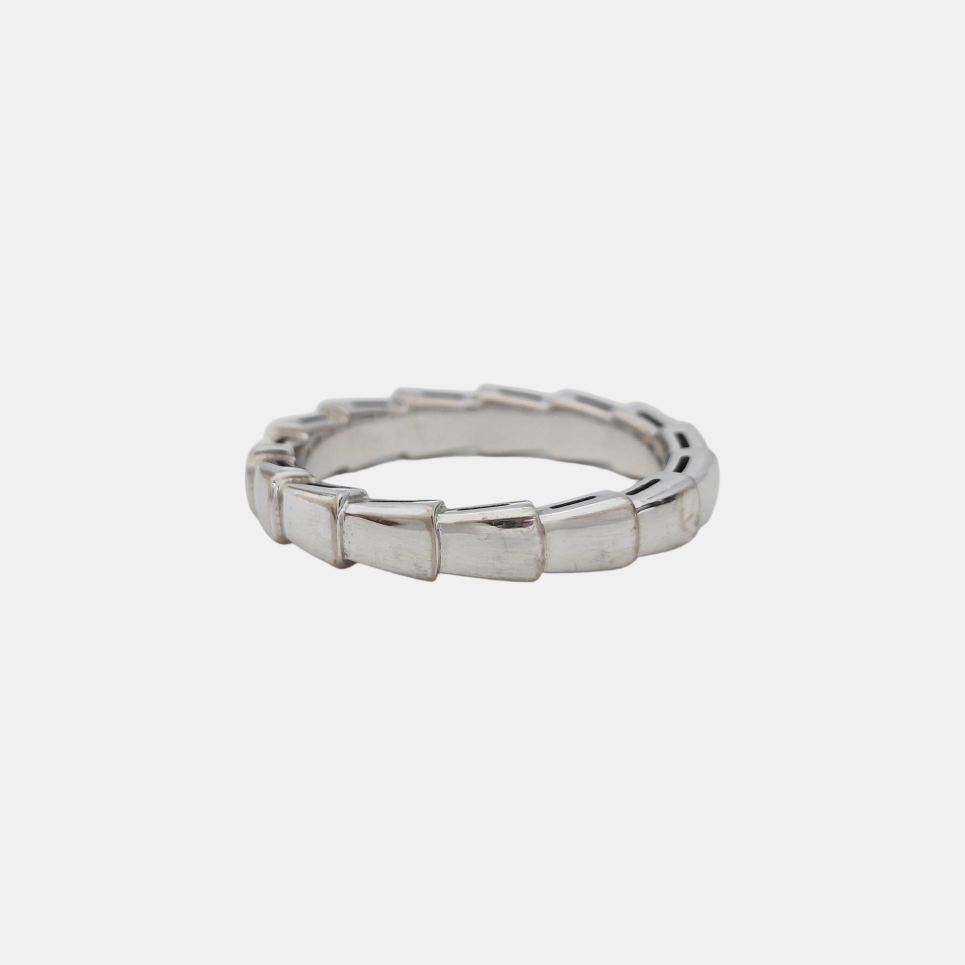 SERPENTI 18k White Gold Silver Ring EU 56