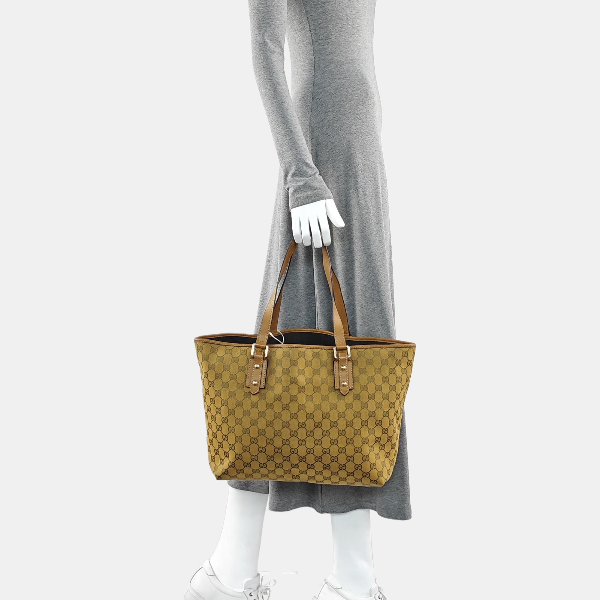 Monogram Canvas Tote Bag Yellow