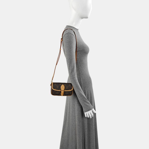 DIANE Nano Monogram Coated Canvas Brown