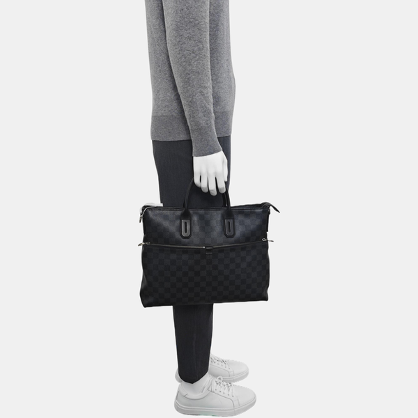 7 DAYS A WEEK Damier Graphite Coated Canvas Gray