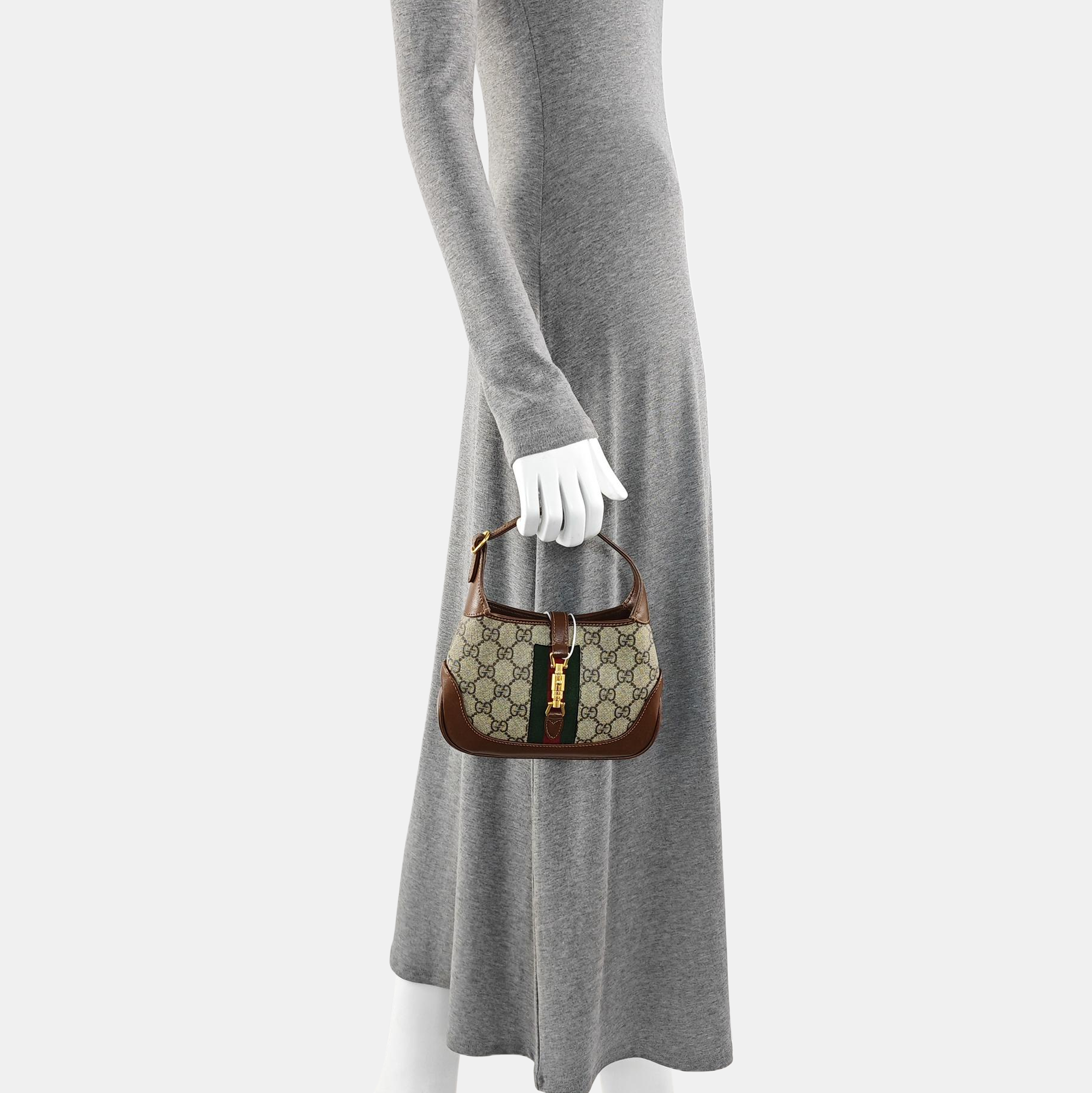 Jackie 1961 Mini Monogram Coated Canvas Beige