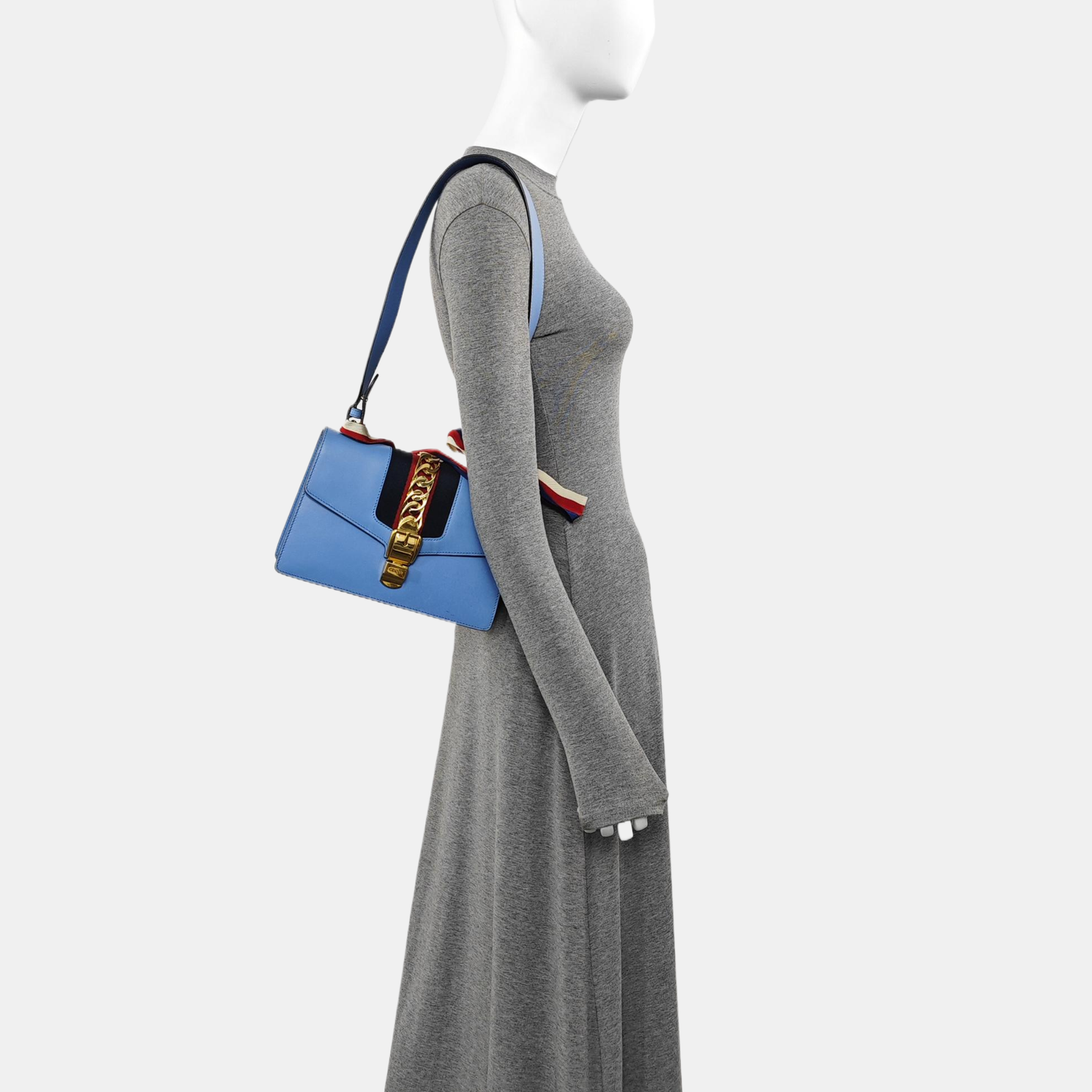 Sylvie Small Calfskin Blue