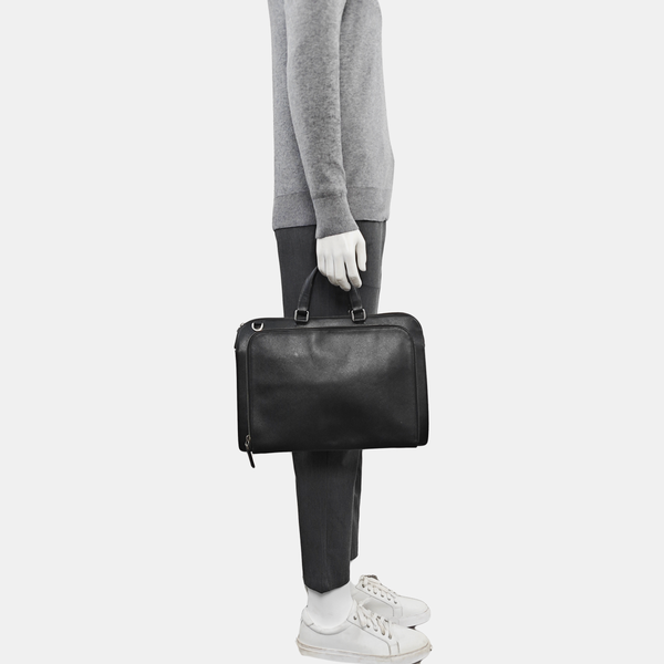 Saffiano Calfskin Tote Bag Black