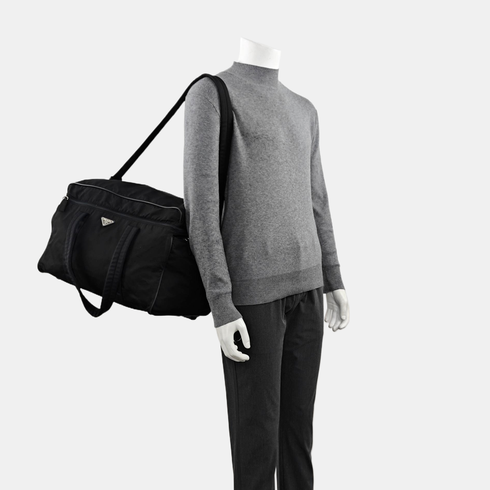 Nylon Shoulder Bag Black