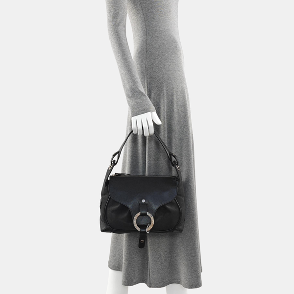 Canvas Top Handle Bag Black