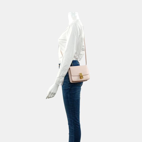 Authenticated pre-owned  CLASSIC BOX Mini Calfskin Pink - Crossbody Bag at Looply