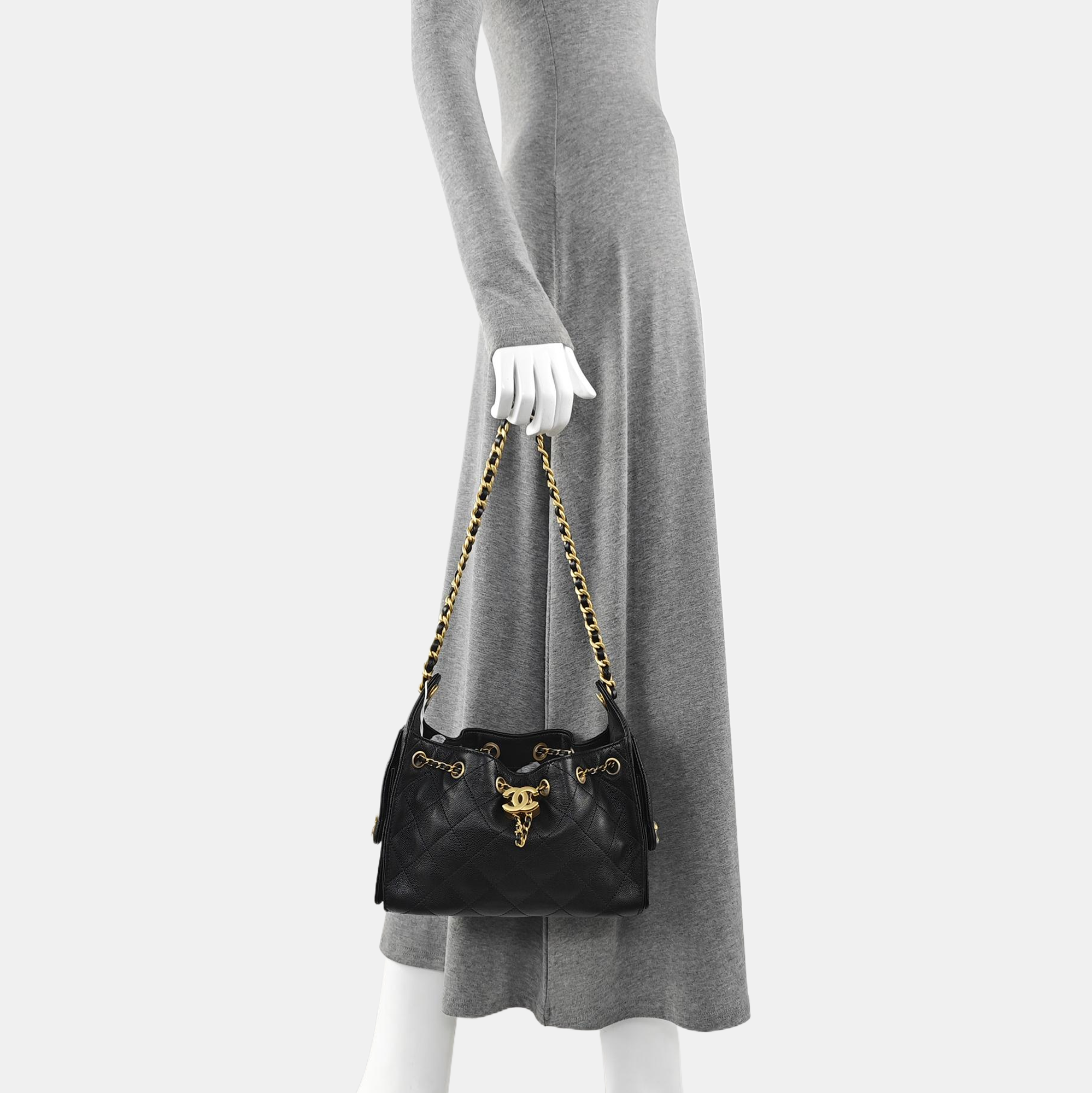 CHANEL 25 Quilted Denim Blue