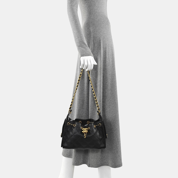 CHANEL 25 Quilted Denim Blue