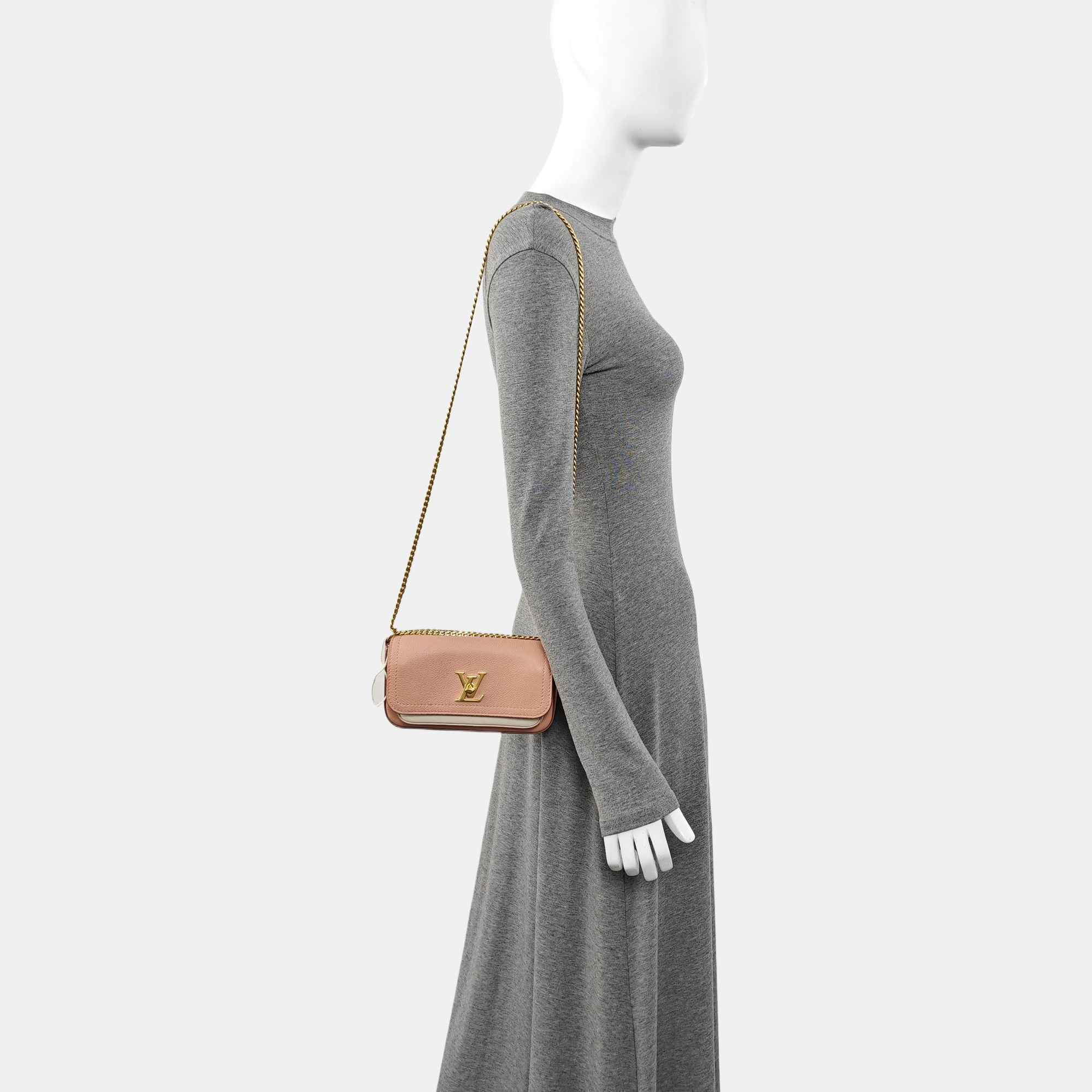 Authenticated pre-owned  LOCKME TENDER Calfskin Pink - Shoulder Bag at Looply