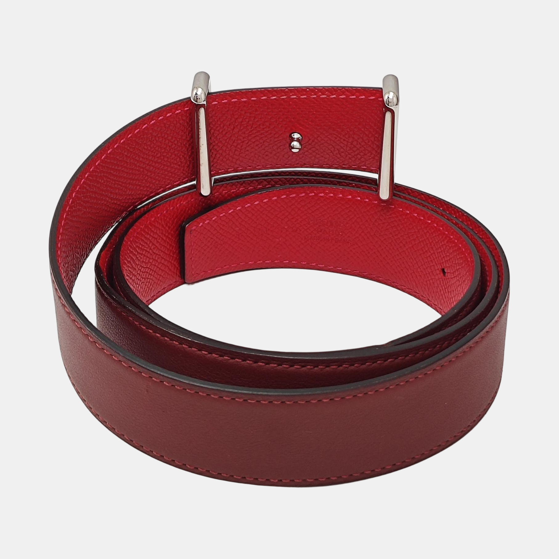 Leather Belt Red