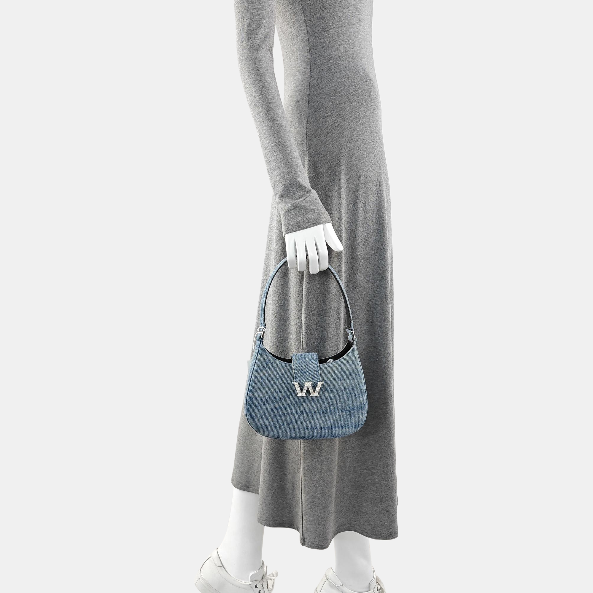 Denim Top Handle Bag Blue