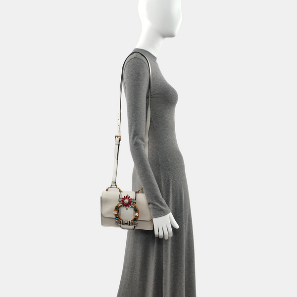 Miu Lady Calfskin White