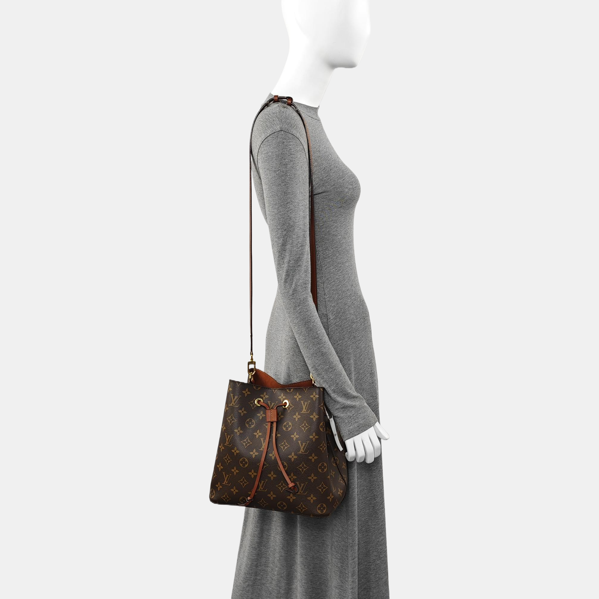 NÉONOÉ MM Monogram Coated Canvas Brown