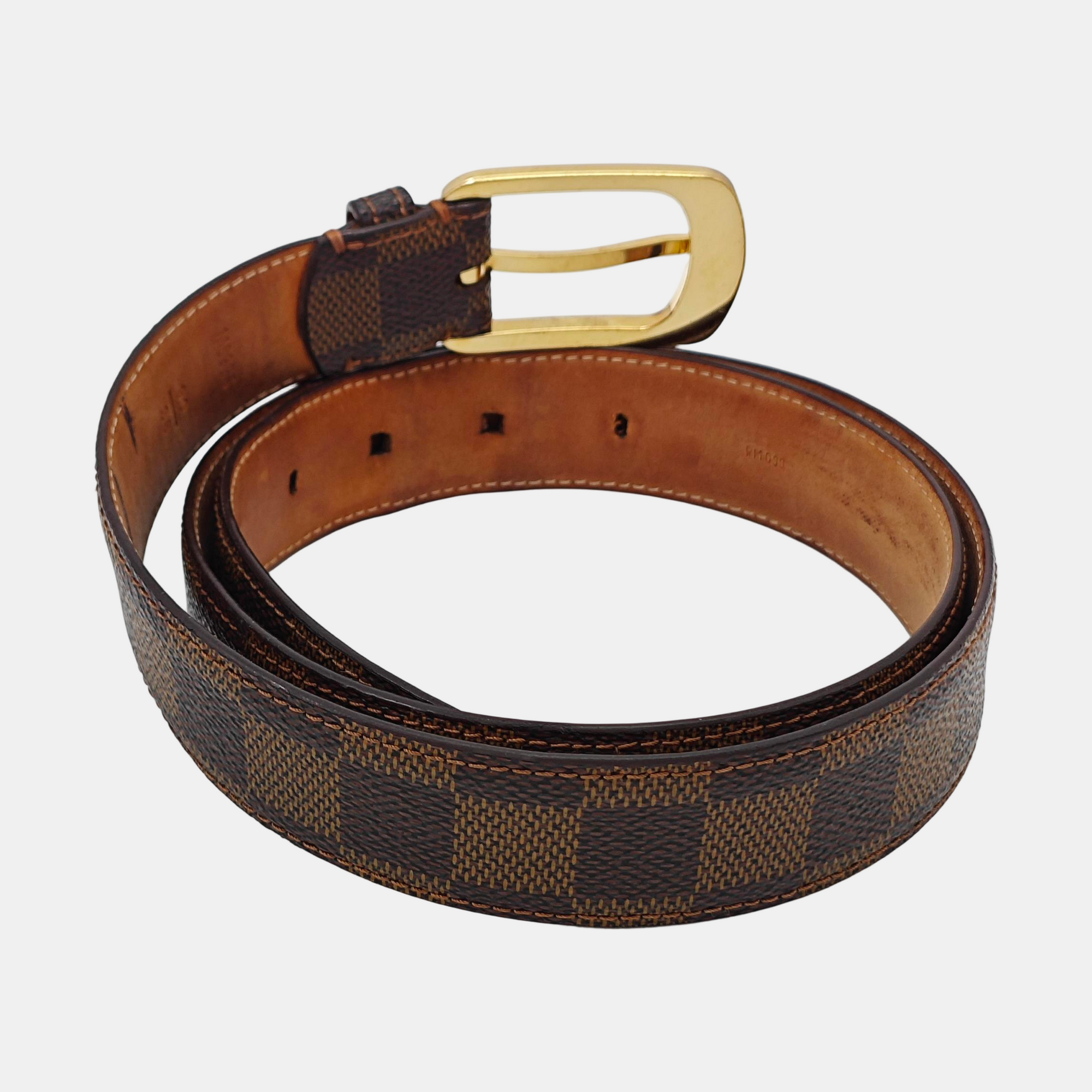 Coated Canvas Belt Brown