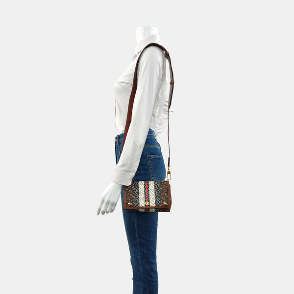Crossbody Bag Coated Canvas Multicolor
