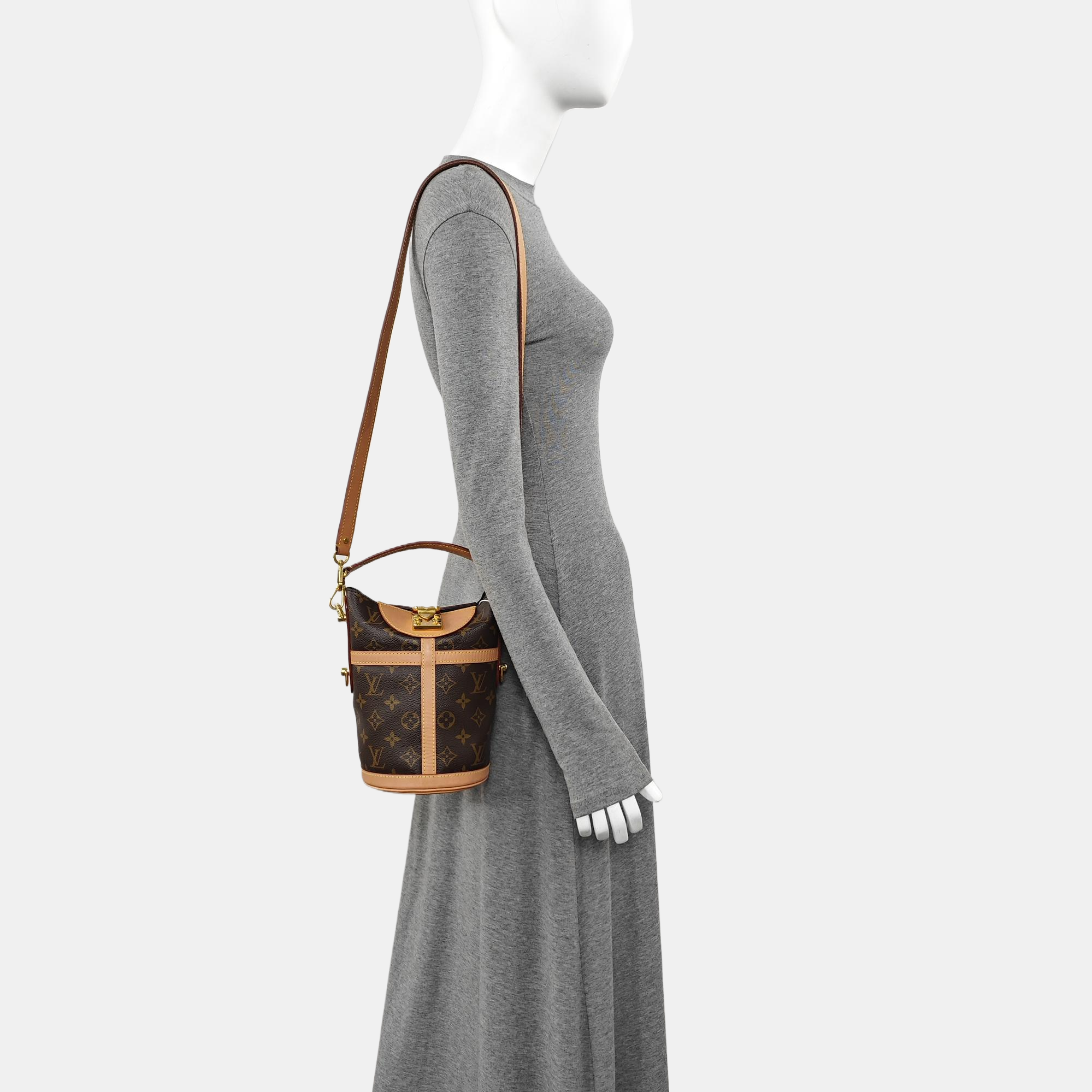 DUFFLE Monogram Coated Canvas Brown