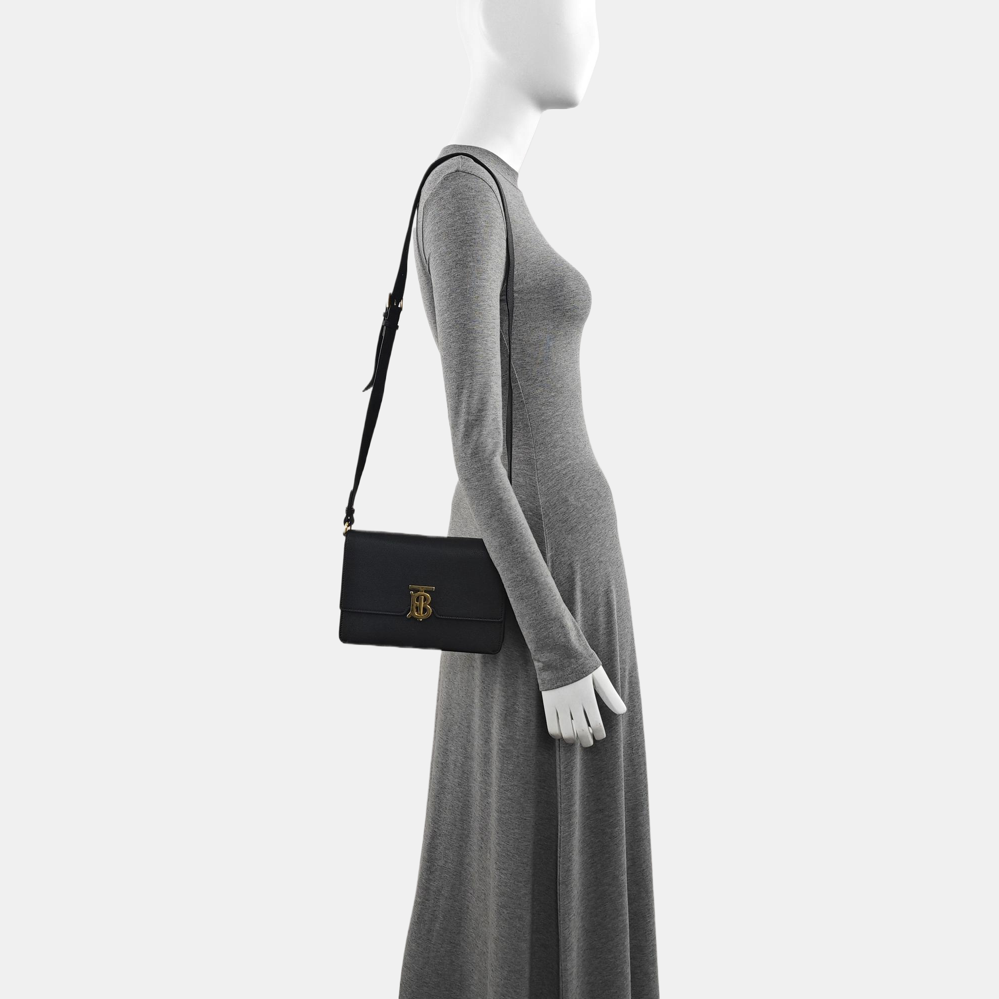 TB Small Calfskin Black