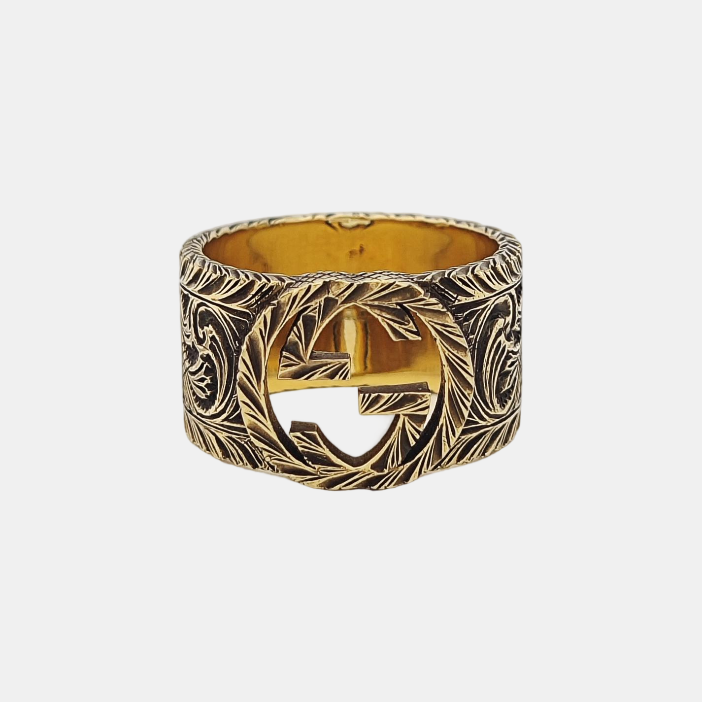 Interlocking G 18k Gold Ring HK 17
