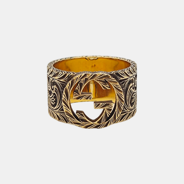 Interlocking G 18k Gold Ring HK 17