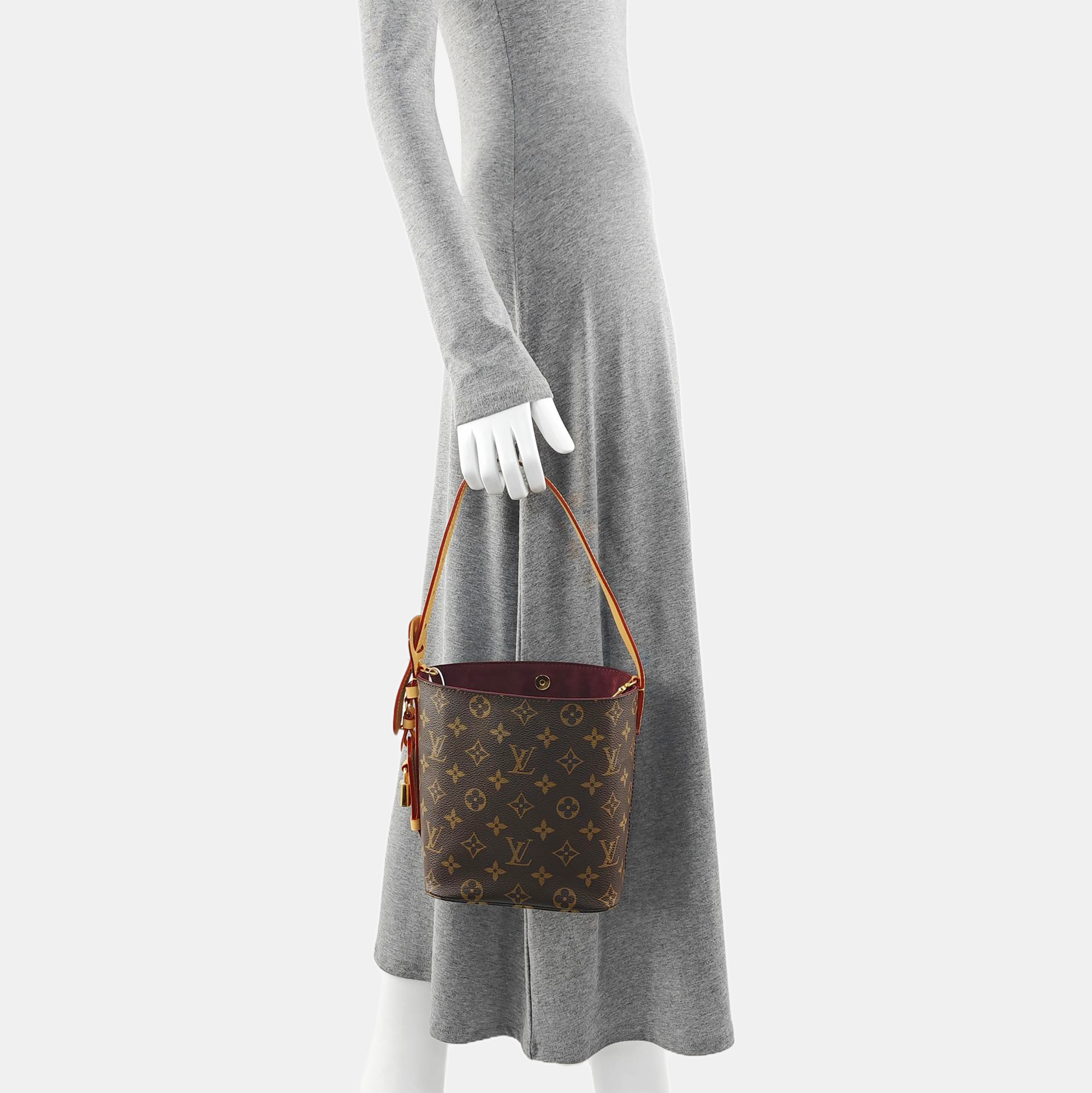 ALL IN BB Monogram Coated Canvas Brown