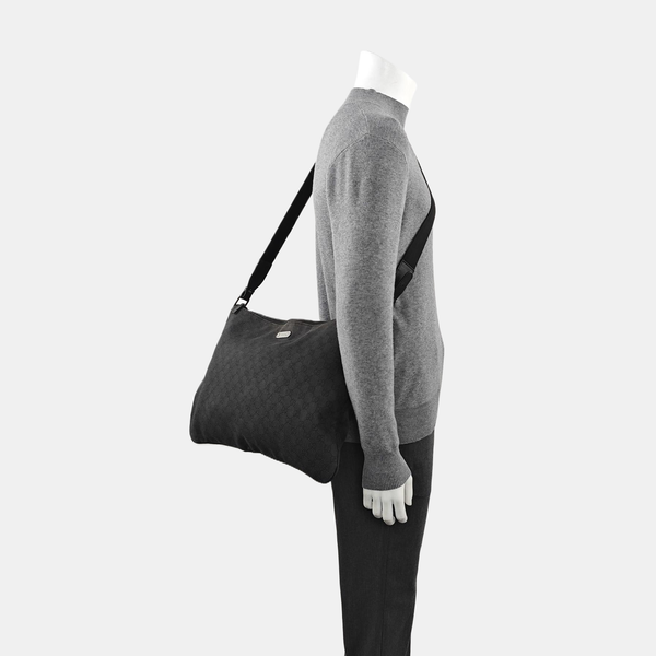 Monogram Canvas Shoulder Bag Black
