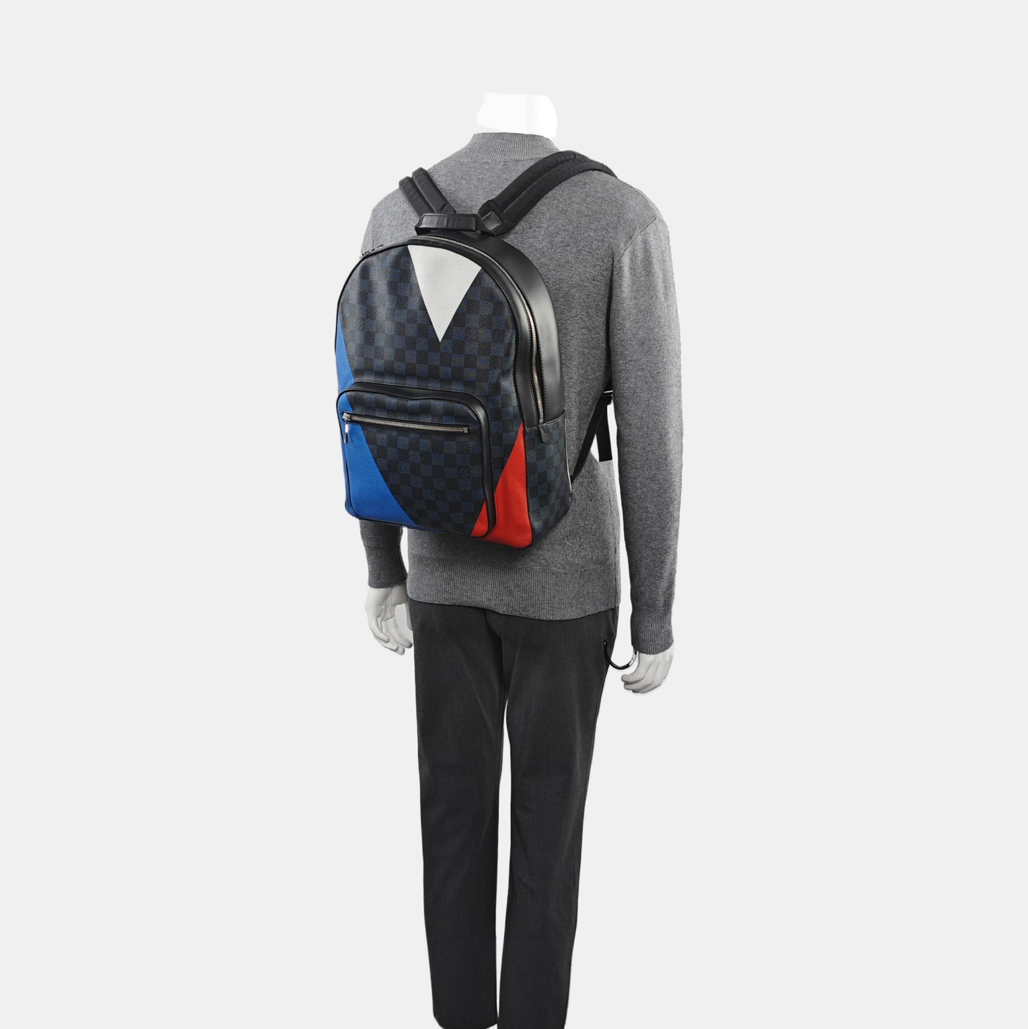 JOSH Damier Graphite Coated Canvas Black