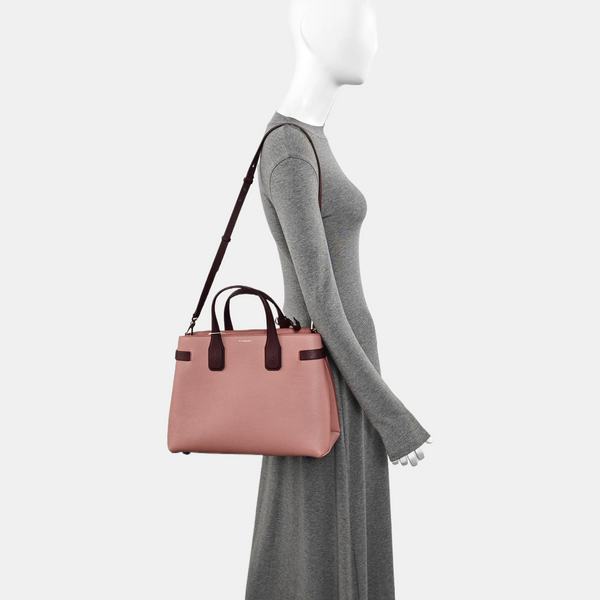 The Banner Medium Calfskin Pink