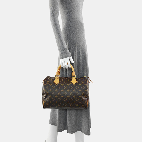 SPEEDY 30 Monogram Coated Canvas Brown