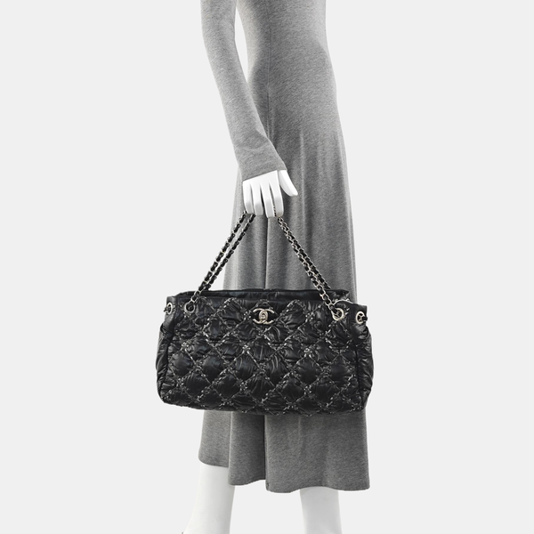 TWEED ON STITCH Quilted Nylon Black