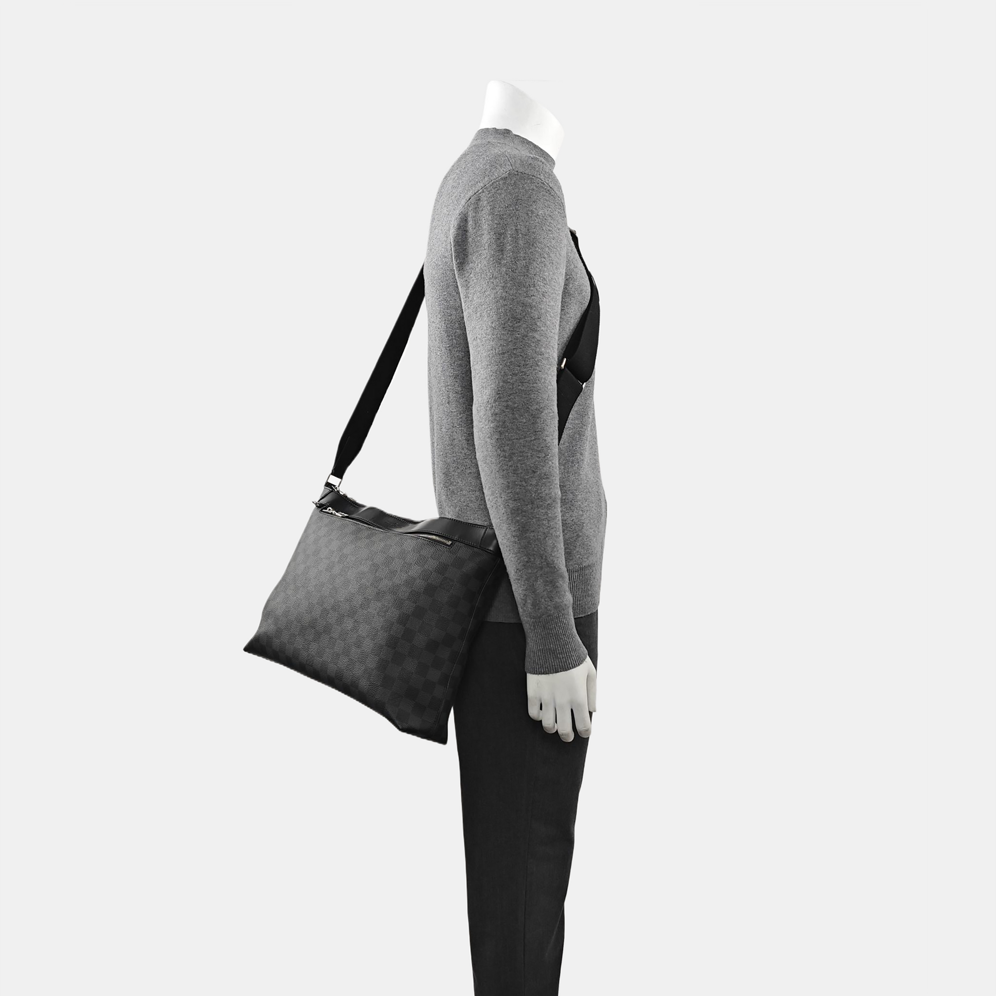 MICK MM Damier Graphite Coated Canvas Gray