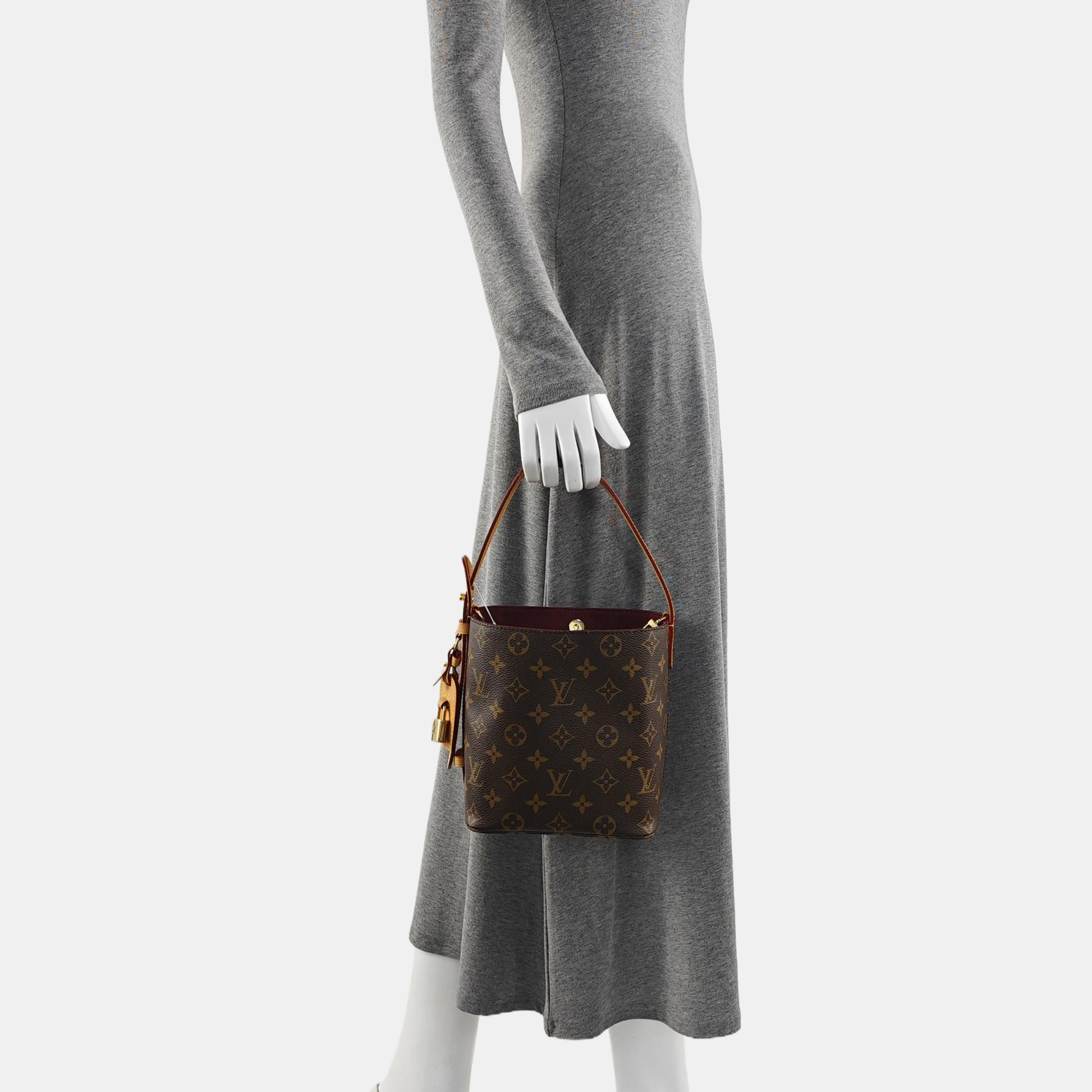 ALL IN BB Monogram Coated Canvas Brown