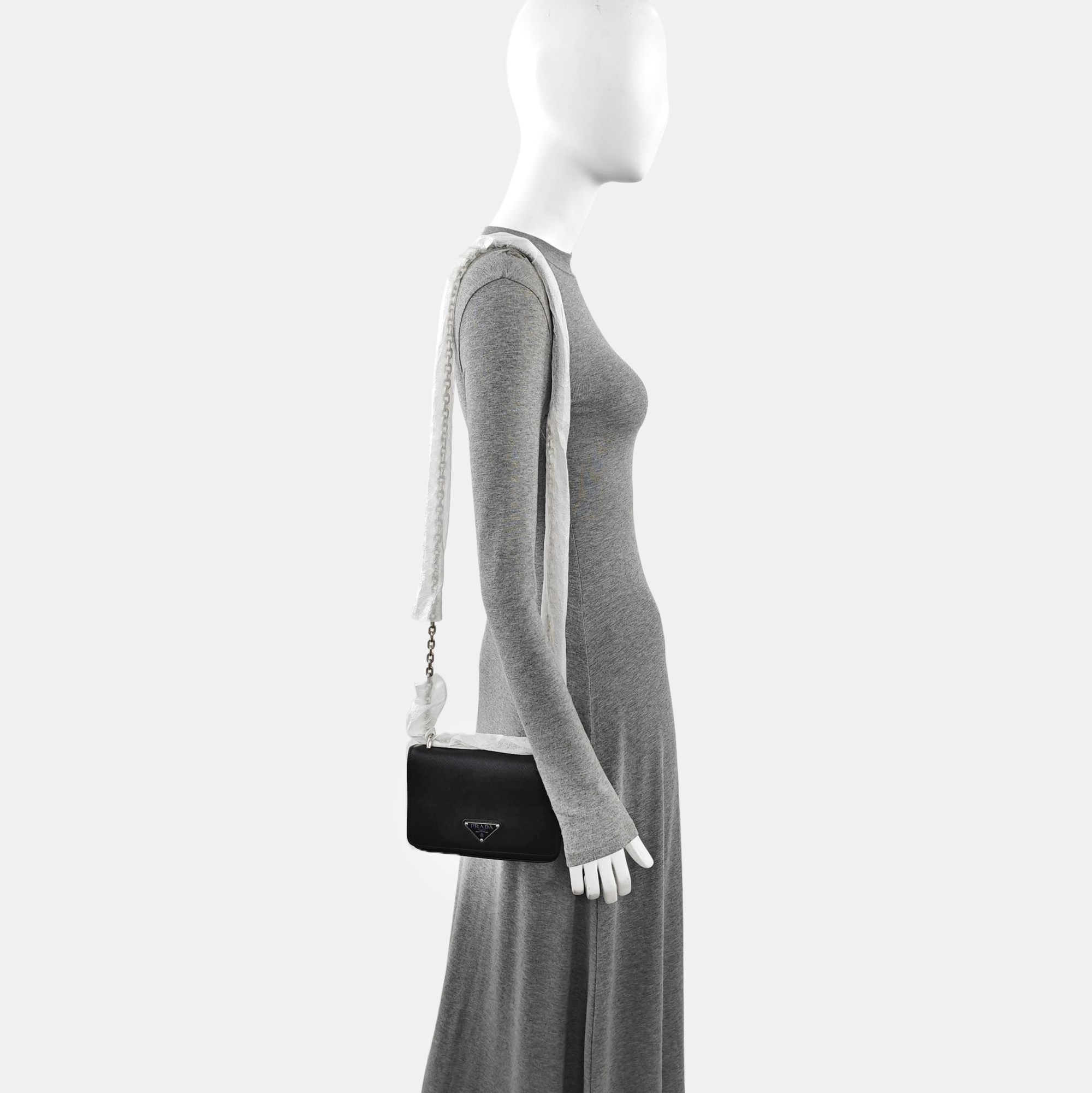 Calfskin Shoulder Bag Black